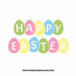 Happy Easter Eggs SVG PNG, SVG Free Download, SVG files for Cricut, rabbit silhouette, rabbit png, easter svg, easter bunny svg, bunny cut files, bunny face svg, happy easter svg, egg free svg