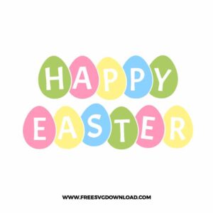 Happy Easter Eggs free SVG