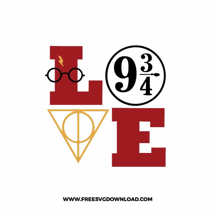 PNG for Cricut plus Transparent version Love Harry Potter Theme Digital Download!
