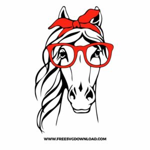 Horse With Sunglasses SVG & PNG, SVG Free Download, svg files for cricut, separated svg, trending svg, farmhouse svg, animal svg, farm svg, horse svg, equestrian svg, western svg