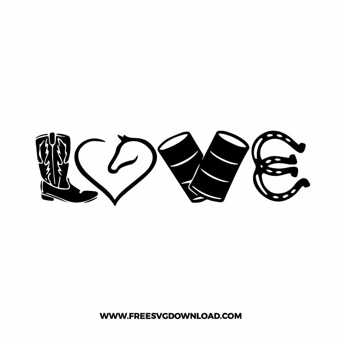 Love Horse SVG & PNG, SVG Free Download, svg files for cricut, separated svg, trending svg, farmhouse svg, animal svg, farm svg, horse svg, equestrian svg, western svg
