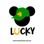 Luck Mickey SVG & PNG, SVG Free Download, SVG files for Cricut, st patricks day svg, lucky svg, irish svg, clover svg, irish quotes svg, shamrock svg, mickey mouse svg, mickey head shamrock svg