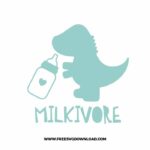 Milkivore SVG, SVG Free Download, SVG for Cricut Design Silhouette, dinosaur png, trex svg, cute dinosaur svg, kids svg, jurassic park svg, free dinosaur svg, nursery svg