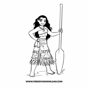 Moana Outline Free SVG File