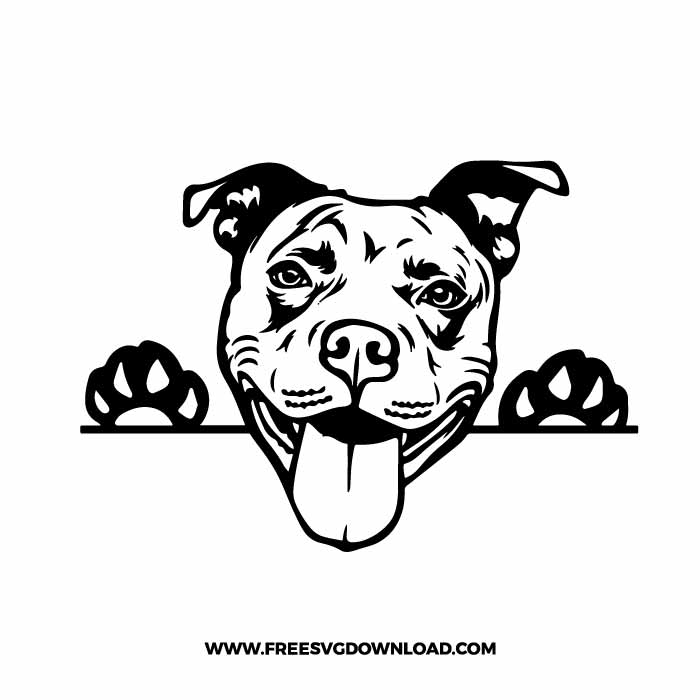 Pitbull SVG & PNG, SVG Free Download, SVG files for Cricut, dog free svg, dog lover svg, puppy svg, dog breed svg, dog face svg, animal svg, paw print svg, fur mom svg, dog mom svg