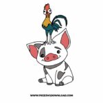 Pua and Hei Hei SVG & PNG, SVG Free Download, svg files for cricut, svg files for Silhouette, separated svg, moana free svg, hei hei svg, pua svg, disney svg, disney princess svg, princess svg, disneyland svg, cartoon svg