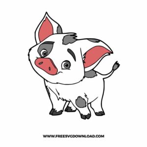 Pua Pig SVG & PNG, SVG Free Download, svg files for cricut, svg files for Silhouette, separated svg, moana free svg, hei hei svg, pua svg, disney svg, disney princess svg, princess svg, disneyland svg, cartoon svg