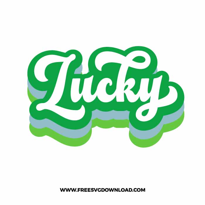 Retro Lucky SVG & PNG, SVG Free Download, SVG files for Cricut, st patricks day svg, lucky svg, irish svg, clover svg, irish quotes svg, shamrock svg