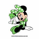 St Patricks Day Minnie SVG & PNG, SVG Free Download, SVG files for Cricut, st patricks day svg, lucky svg, irish svg, clover svg, irish quotes svg, shamrock svg, mickey mouse svg, minnie head shamrock svg