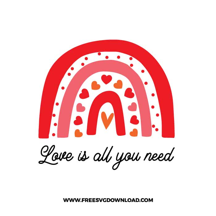 Valentine Rainbow SVG & PNG, SVG Free Download, svg files for cricut, svg files for Silhouette, separated svg, valentines day svg, valentine svg, kiss svg, xoxo svg, love svg, heart svg