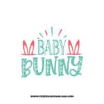 Baby Bunny SVG, SVG Free Download, SVG files for Cricut, easter svg, easter bunny svg, happy easter svg, easter egg svg