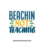 Beachin Not Teaching free SVG & PNG, SVG Free Download,  SVG for Cricut Design Silhouette, teacher svg school svg,back to school svg, holiday