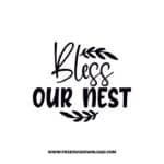 Bless Our Nest 3 SVG & PNG, SVG Free Download, svg files for cricut, home sweet home svg, home decor svg, home svg
