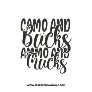 Camo And Bucks Ammo And Trucks SVG & PNG, SVG Free Download, svg files for cricut, separated svg, hunting svg, deer hunting svg, duck hunting