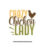 Crazy Chicken Lady SVG & PNG Free Download, svg files for cricut, pot holder svg, farmhouse svg, pantry svg, cooking svg, kitchen svg