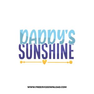Daddy's Sunshine SVG & PNG free downloads. You can use cut files with Silhouette Studio, Cricut for your DIY projects, baby svg, onesies svg