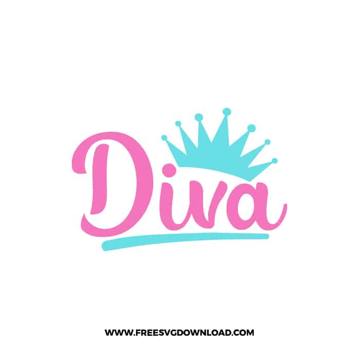 Diva SVG & PNG, SVG Free Download, SVG for Cricut, dog free svg, dog lover svg, paw print free svg, puppy svg
