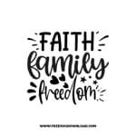 Faith Family Freedom free SVG & PNG, SVG Free Download, svg files for cricut, home svg, home sweet home free svg, home decor svg, welcome svg
