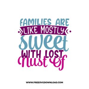 Families Are Like Mostly Sweet With Lost Nust Of 2free SVG & PNG, SVG Free Download, svg files for cricut, home svg, home sweet home free svg