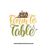 Farm To Table SVG & PNG Free Download, svg files for cricut, pot holder svg, farmhouse svg, pantry svg, cooking svg, kitchen svg
