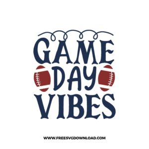Game Day Vibes SVG & PNG, SVG Free Download, SVG for Cricut Design, svg files for cricut, sports svg, football svg, game day svg