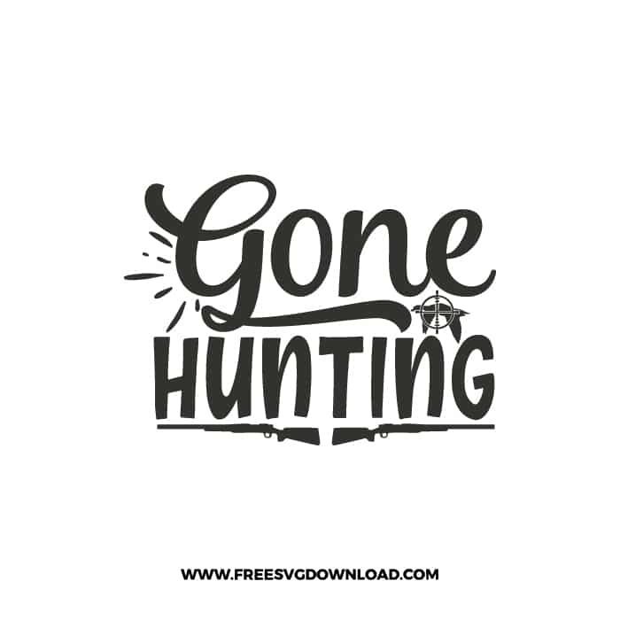 Gone Hunting SVG & PNG, SVG Free Download, svg files for cricut, separated svg, hunting svg, deer hunting svg, duck hunting svg