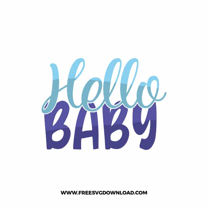Hello Baby SVG & PNG free downloads. You can use cut files with Silhouette Studio, Cricut for your DIY projects, baby svg, onesies svg