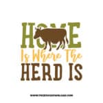 Home Is Where The Herd Is SVG & PNG Free Download, svg files for cricut, pot holder svg, farmhouse svg, pantry svg, cooking svg, kitchen svg