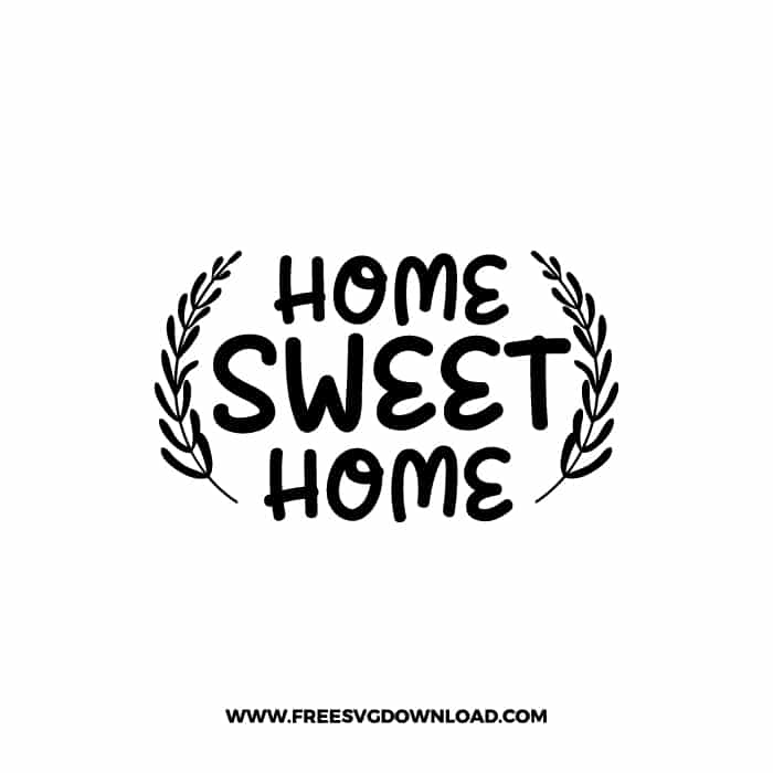 Home Sweet Home 5 free SVG & PNG, SVG Free Download, svg files for cricut, home svg, home sweet home free svg, home decor svg, welcome svg
