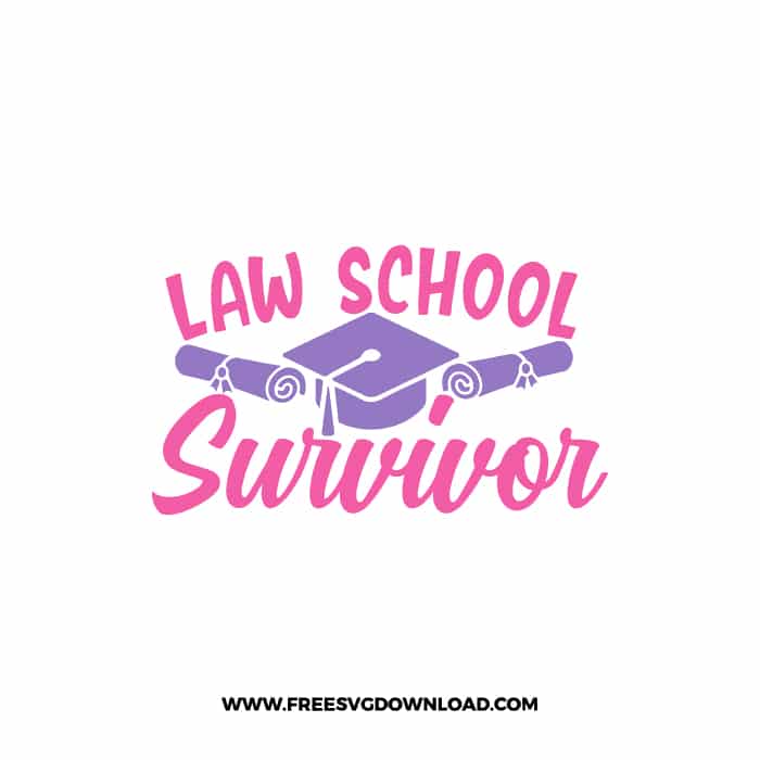 Law School Survivor 2 SVG & PNG, Free Download, SVG for Cricut Design Silhouette, teacher svg, school svg, kindergarten svg, graduation svg
