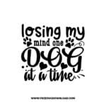 Losing My Mind One Dog At A Time SVG & PNG, SVG Free Download, SVG for Cricut, dog free svg, dog lover svg, paw print free svg