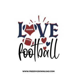 Love Football SVG & PNG, SVG Free Download, SVG for Cricut Design, svg files for cricut, sports svg, football svg, game day svg