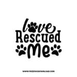 Love Rescued Me 2 SVG & PNG, SVG Free Download, SVG for Cricut, dog free svg, dog lover svg, paw print free svg, puppy svg