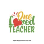 One Loved Teacher 2 free SVG & PNG, SVG Free Download,  SVG for Cricut Design Silhouette, teacher svg school svg, inspiration svg