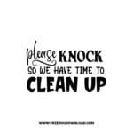 Please Knock So We Have Time To Clean UpSVG & PNG, SVG Free Download, svg files for cricut, home sweet home svg, home svg, doormat svg