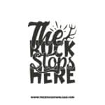 The Buck Srops Here SVG & PNG, SVG Free Download, svg files for cricut, separated svg, hunting svg, deer hunting svg, duck hunting svg