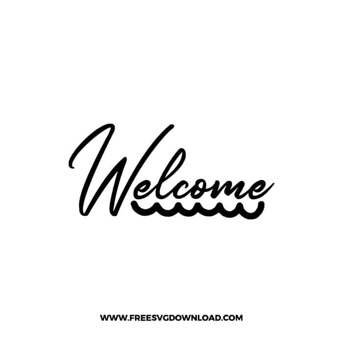 Welcome SVG & PNG, SVG Free Download, svg files for cricut, home sweet home svg, home decor svg, home svg, doormat svg