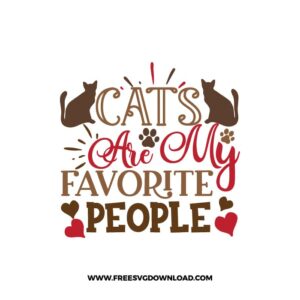 Cats Are My Favorite People Free SVG File