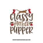 Classy Mother Pupper SVG & PNG, SVG Free Download, SVG for Cricut, dog free svg, dog lover svg, paw print free svg, puppy svg, cat svg