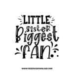 Little Sister Biggest Fan free SVG & PNG, SVG Free Download, svg files for cricut, baseball svg, sports svg, baseball mom svg, team svg