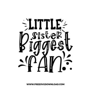 Little Sister Biggest Fan free SVG & PNG, SVG Free Download, svg files for cricut, baseball svg, sports svg, baseball mom svg, team svg