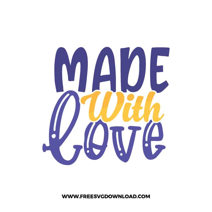 Made With Love 4 SVG & PNG free downloads. Cricut for your DIY projects, baby svg, onesies svg, nursery svg, mother svg, father svg