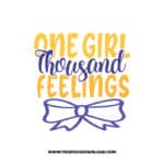 One Girl Thousand Feelings SVG & PNG free downloads. Cricut for your DIY projects, baby svg, onesies svg, nursery svg, mother svg, father svg