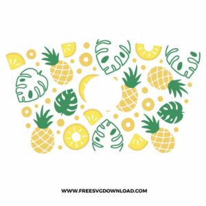 Pineapple Starbucks Wrap Free SVG File