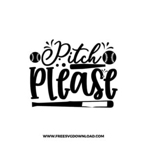 Pitch Please Baseball Free SVG File