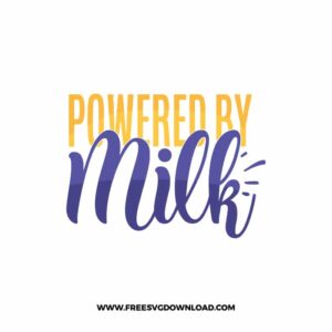 Powered By Milk Free SVG File