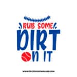 Rub Some Dirt On It free SVG & PNG, SVG Free Download, svg files for cricut, baseball svg, sports svg, baseball mom svg, baseball team svg