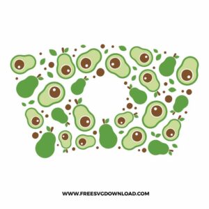 Avocados Starbucks Wrap Free SVG File
