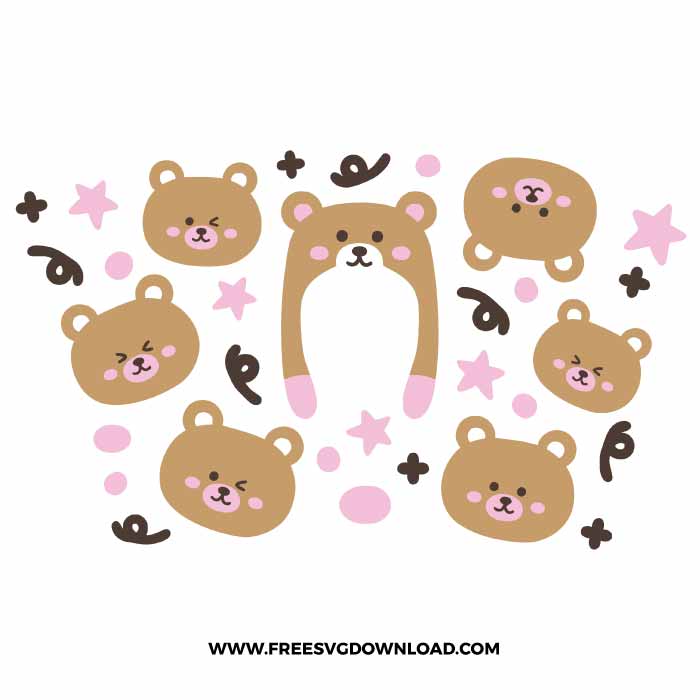 Bear Hat Starbucks Wrap free SVG, SVG Free Download, animal starbucks svg, dog mom starbucks svg, paw svg, cat svg, dog starbucks svg