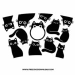 Black Cats Starbucks Wrap free SVG, SVG Free Download, animal starbucks svg, dog mom starbucks svg, paw svg, cat svg, dog starbucks svg